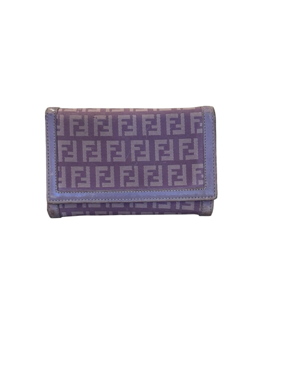 Fendi Lavender Zucchino Compact Wallet